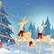 Beautifully Illuminated Outdoor Reindeer Family Set with Festive Holiday Lights Height 60"x 48" x 32"